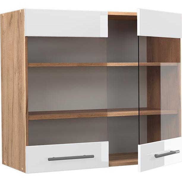 Vicco, Regal, Küchenglasschrank Fame-Line (80 x 34 x 72 cm)