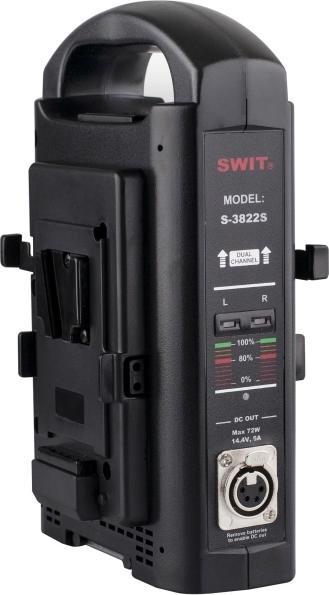 Actual product image Swit S-3822S | 2chx3A Fast Simultaneous Charger, adaptor out, V-mount (Camera battery charger)