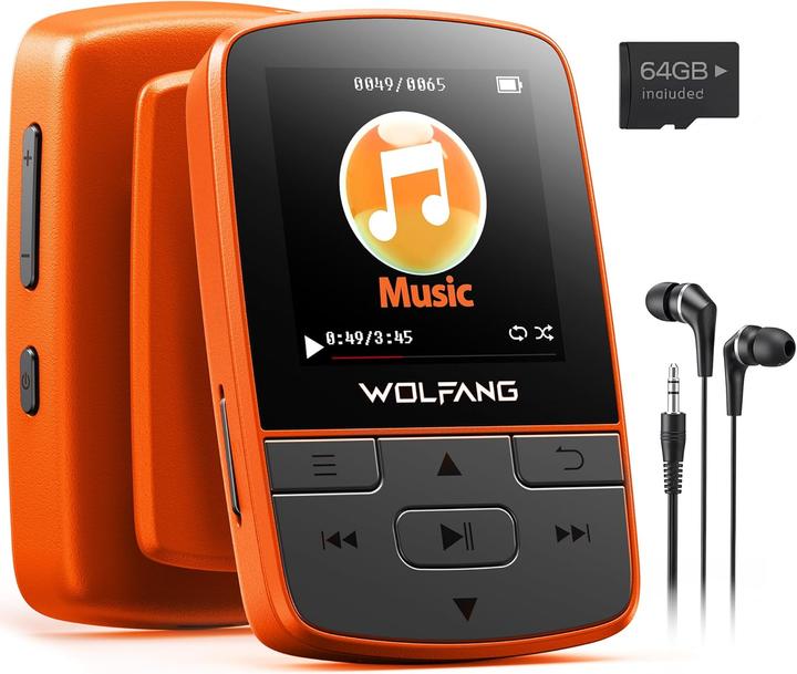 Produktbild Wolfang MP3-Player mit Sportclip (64 GB)