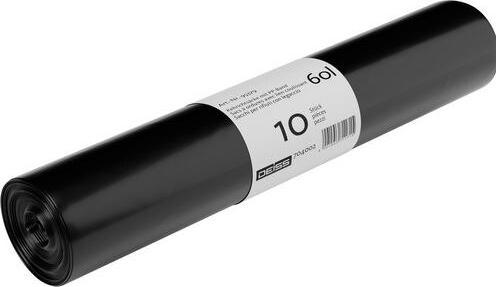 Image du produit Sac à ordures 60L/noir (10 x, 60 l)