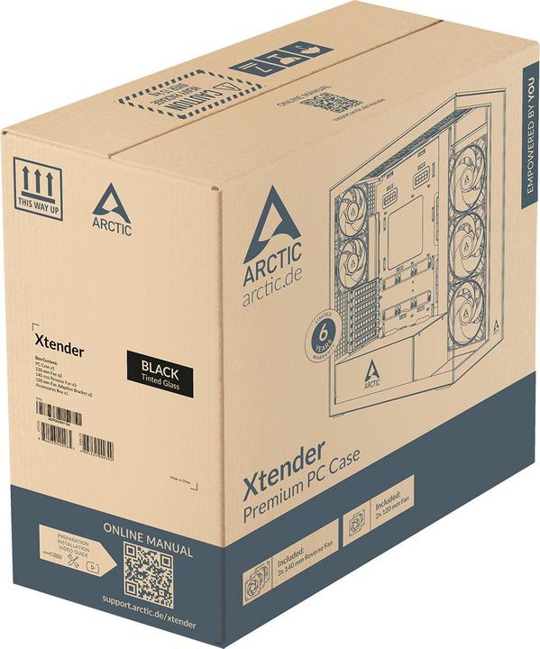 Produktbild Arctic Cooling PC-Gehäuse ACPCC00016A Black Tinted, Unterstützte (ATX)