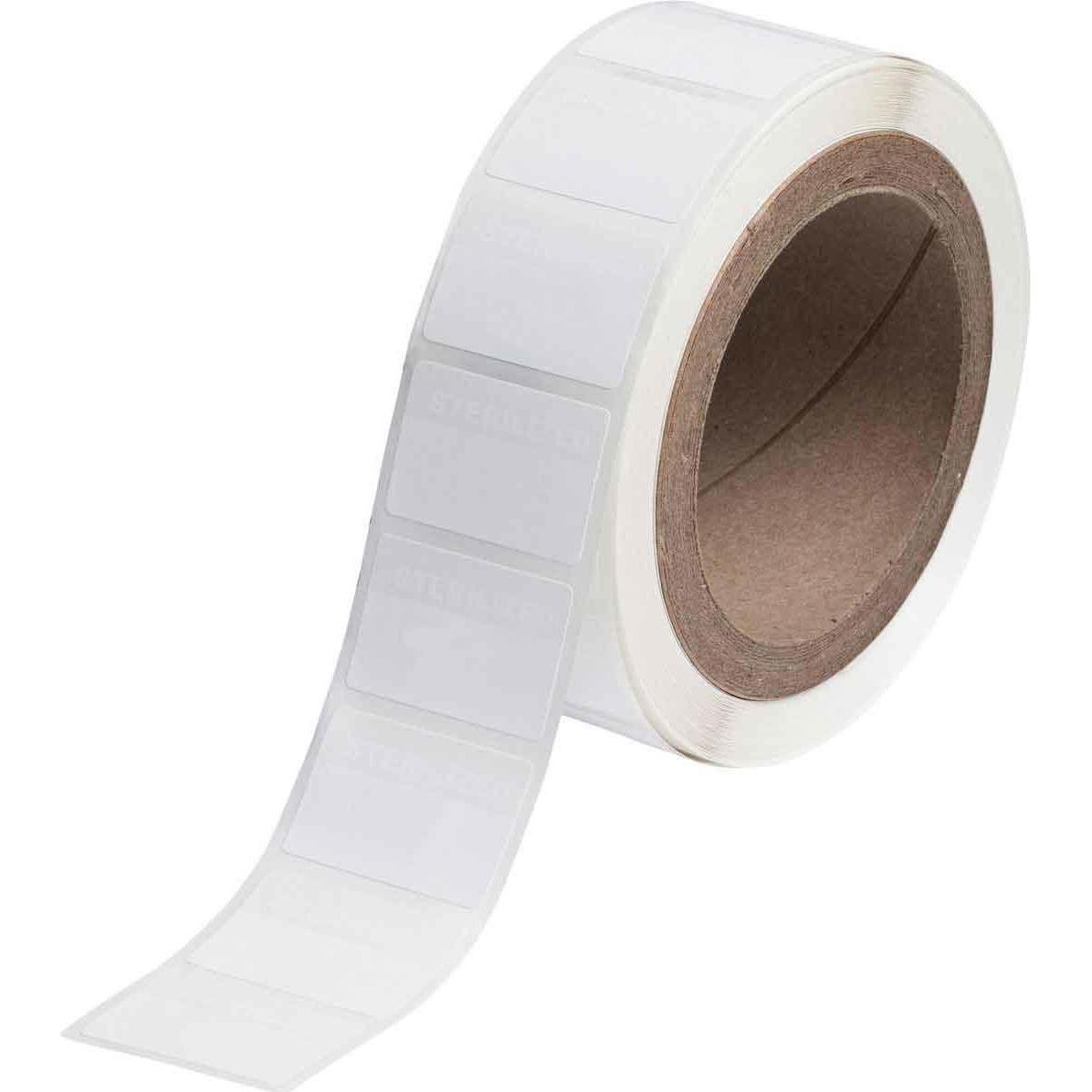 Brady, Etiketten, THT-235-7425-2-AC, Polypropylen, Weiss, 38.10 x 25.40 mm, permanent, mit Angabe zur Sterilisa
