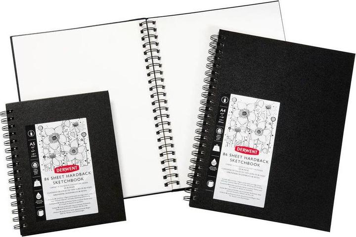 Actual product image Derwent Sketchbook (A4, Plain, Hardcover)