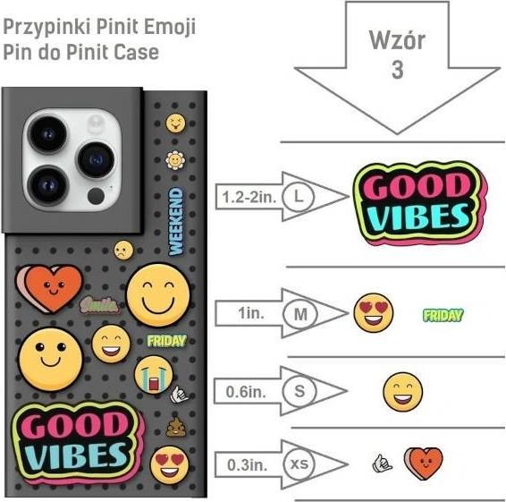 Image du produit - Przypinki Pinit Emoji Pin do Pinit Case Wzór 3