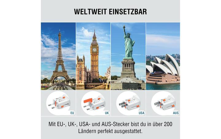 Actual product image 4smarts Travel charger World Travel Adapter Nomad Pocket 25W USB-C/USB-A white