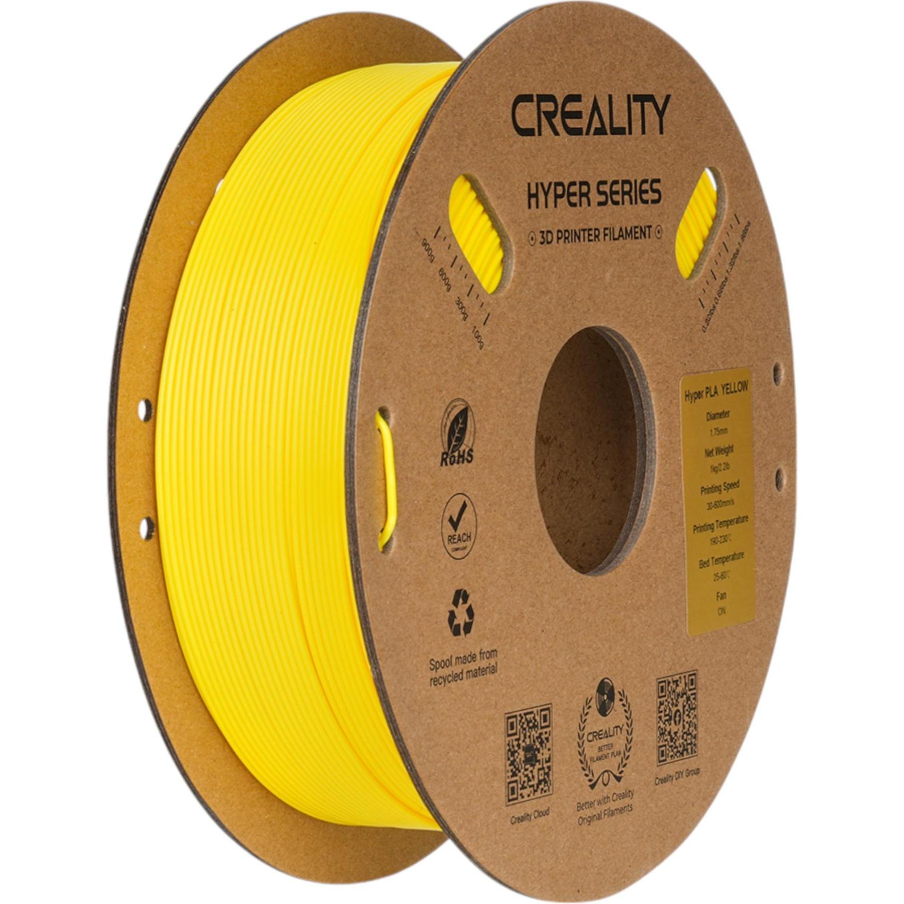 Thumbnail - Creality Hyper PLA (PLA, 1.75 mm, 1000 g, Gelb), 3D Filament, Gelb