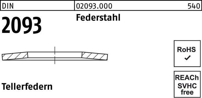 Immagine prodotto Molla a tazza DIN 2093 15 x 6,2x0,7 Acciaio per molle