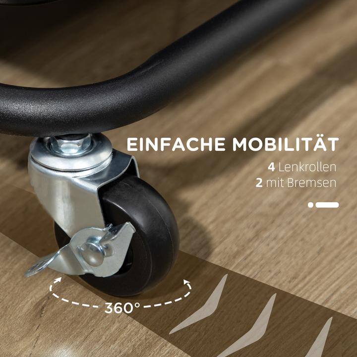 Image du produit Homcom Servierwagen Stahl, ABS Schwarz