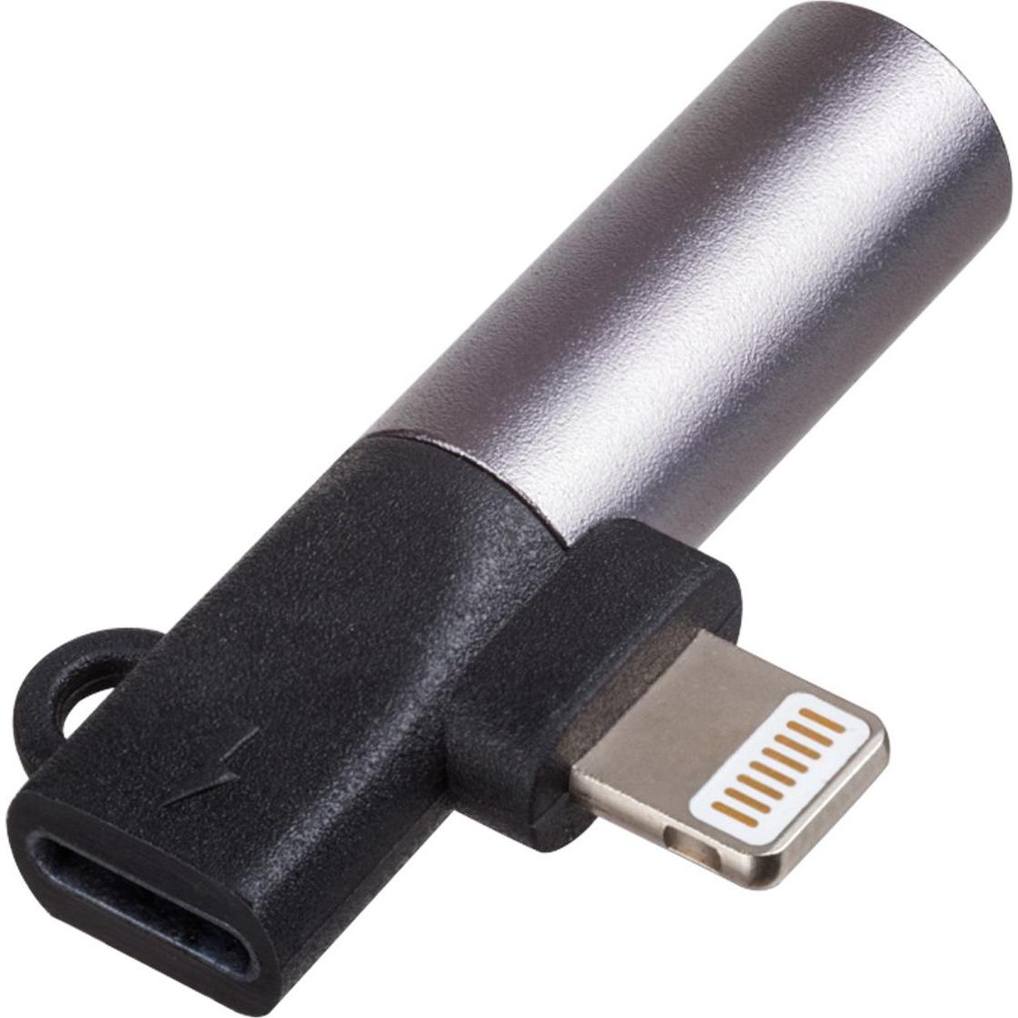 Thumbnail - Akyga Adapter AK-AD-63 Lightning (m) / Lightning (f) / Klinke 3,5 mm (Lightning, 3.5mm Klinke), Mobilgerät Adapter, Schw...