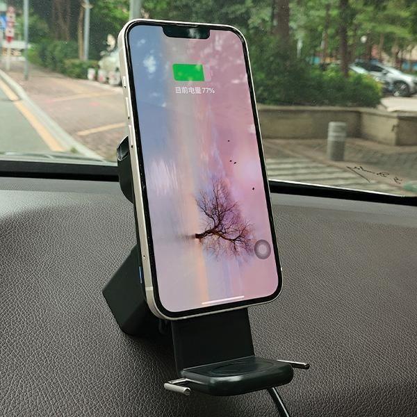 Actual product image Beline uchwyt samochodowy z ładowaniem indukcyjnym BLNWCH01 3w1 Smartphone/iWatch/Airpods