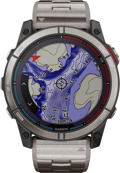 Productafbeelding Garmin quatix 7X Sapphire Solar Titan" GPS Smartwatch voor op zee (51 mm)