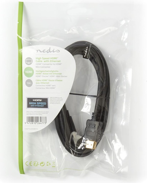 Actual product image Nedis HDMI with Ethernet cable (1.50 m, HDMI)