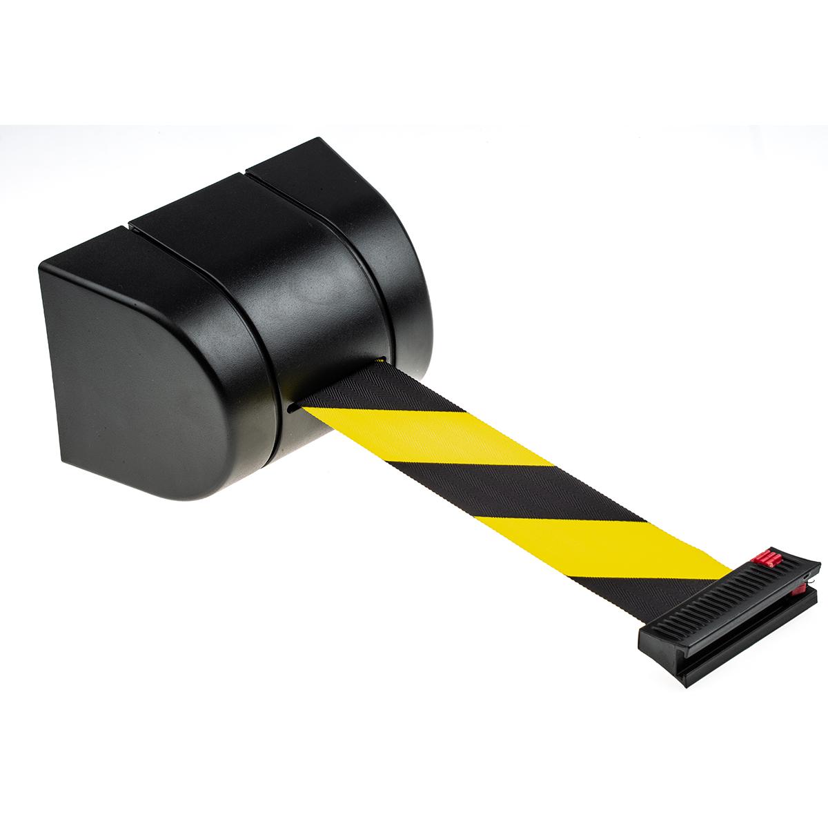 Rs Pro, Absperrung, Wall mount barrier,Yellow/black webbing