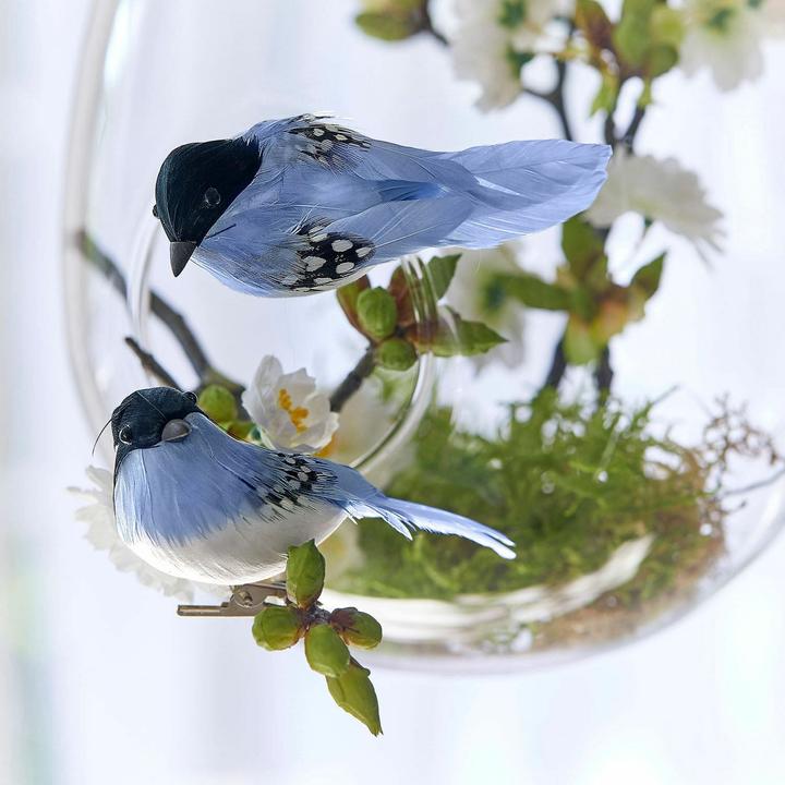 Actual product image Loberon Decorative bird set of 2 Penelopé blue
