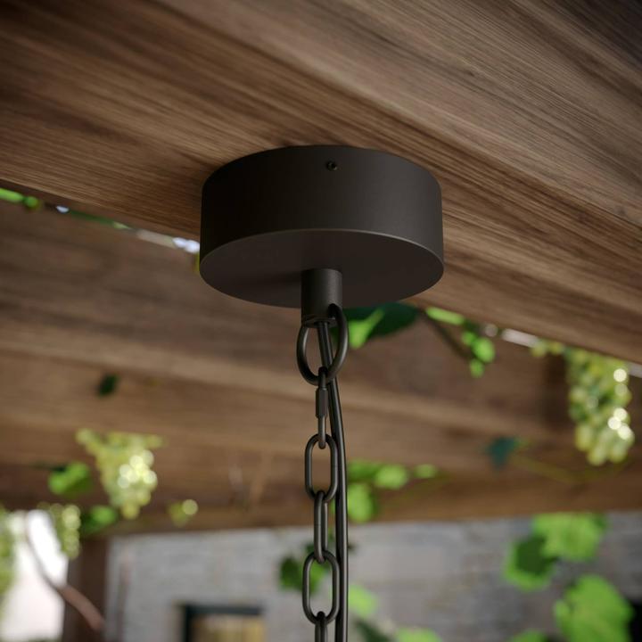 Actual product image Lucande Ferda outdoor pendant light Graphite (E27, IP44)