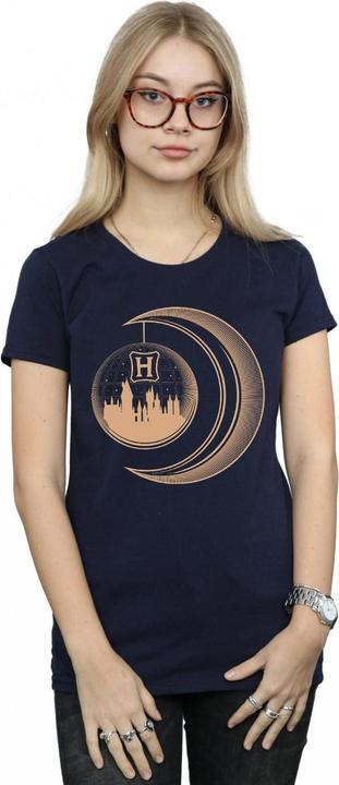 Actual product image Womens/Ladies Hogwarts Moon Cotton T-Shirt (L)