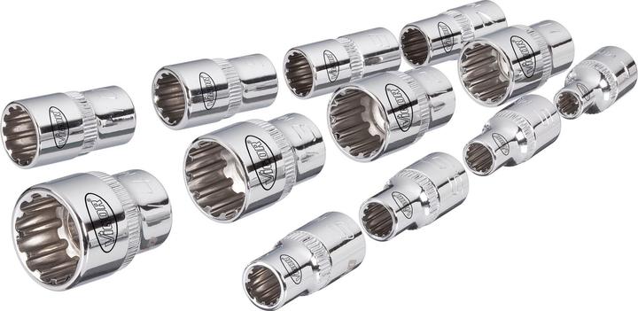Produktbild Vigor Multiprofil Steckschlüsseleinsatz Satz ∙ V1897 ∙ Vierkant6,3 mm (1/4 Zoll) ∙ Multiprofil ∙ 4 … (10  mm, 11 mm, 12 mm, 13 mm, 14 mm, 4 mm, 5 mm, 6 mm, 7 mm, 8 mm, 9 mm)