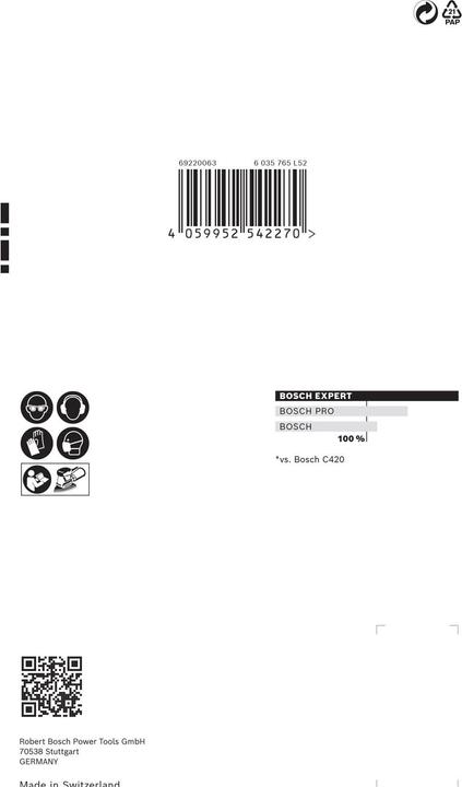 Actual product image Bosch Professional Zubehör Expert C470 Sandpaper with 11 holes for multi-sander, 102 x 62 mm, 93 mm, G 180, 10 pcs. (180)