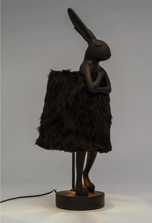 Produktbild Kare Design Tischleuchte Animal Rabbit Fur Schwarz/Gold 68cm (E14)