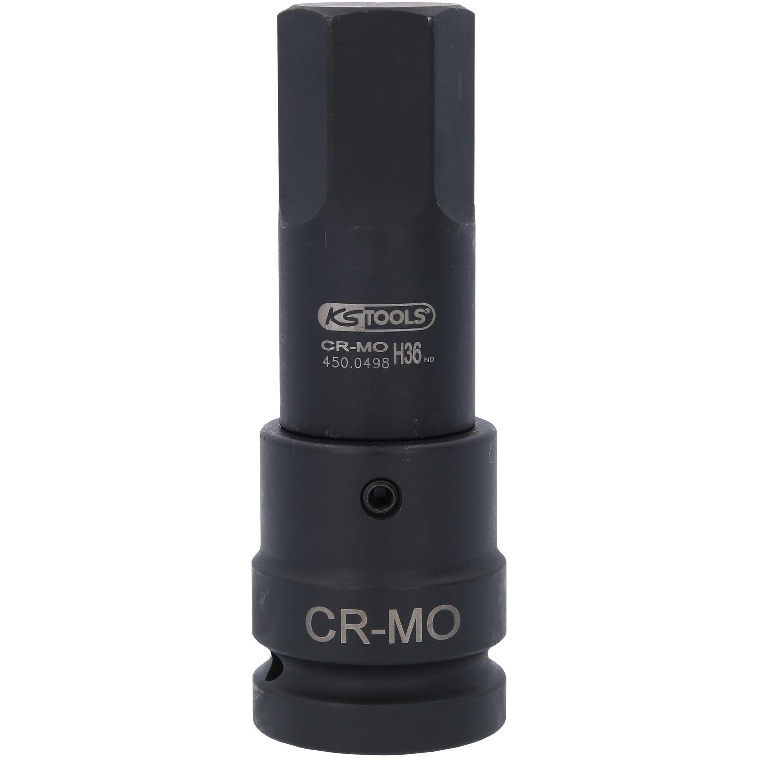 KS Tools, Steckschlüssel + Stecknuss, 1" Kraft-Bit-Stecknuss Innensechskant