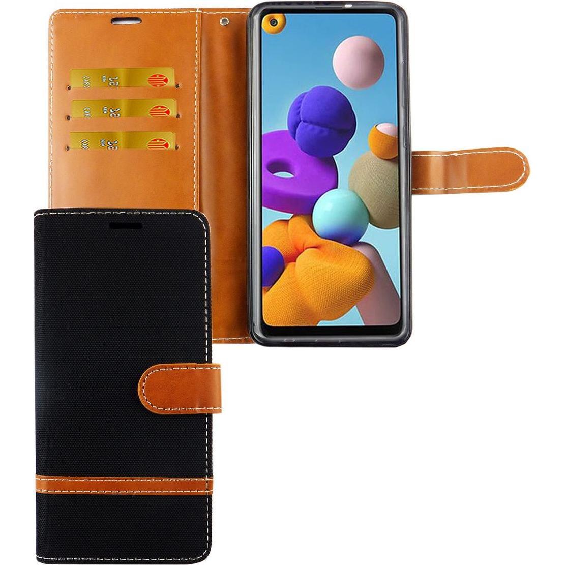 König Design Hülle Handy Schutz für Samsung Galaxy A21s Case Cover Tasche Wallet Etui Bumper (Samsung Galaxy A21s), Smar...