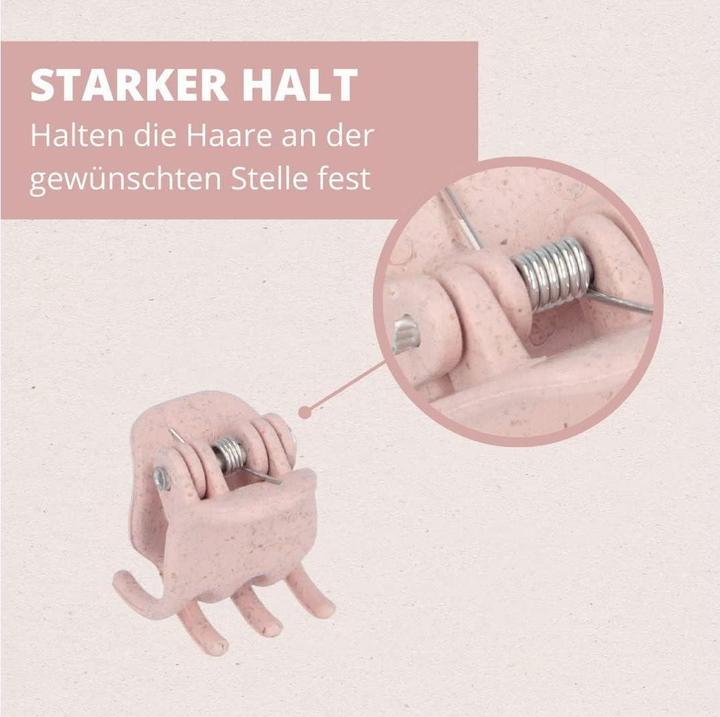 Produktbild Parsa Beauty PARSA Nature Love Haarklammer, rosa Klein, 6 Stk., aus Weizenstroh (6 Stk.)