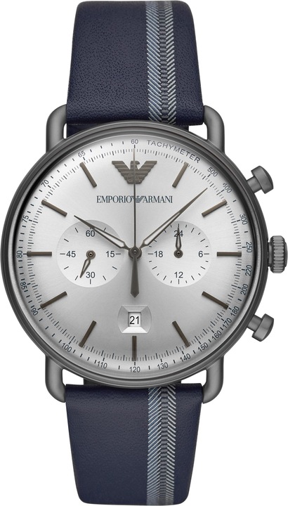 Actual product image Giorgio Armani aviator (Analogue wristwatch, Chronograph, 43 mm)