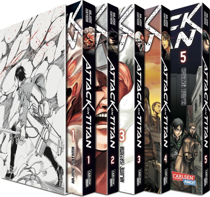 Actual product image Attack on Titan, Bände 01-05 (German, Hajime Isayama, 2014)