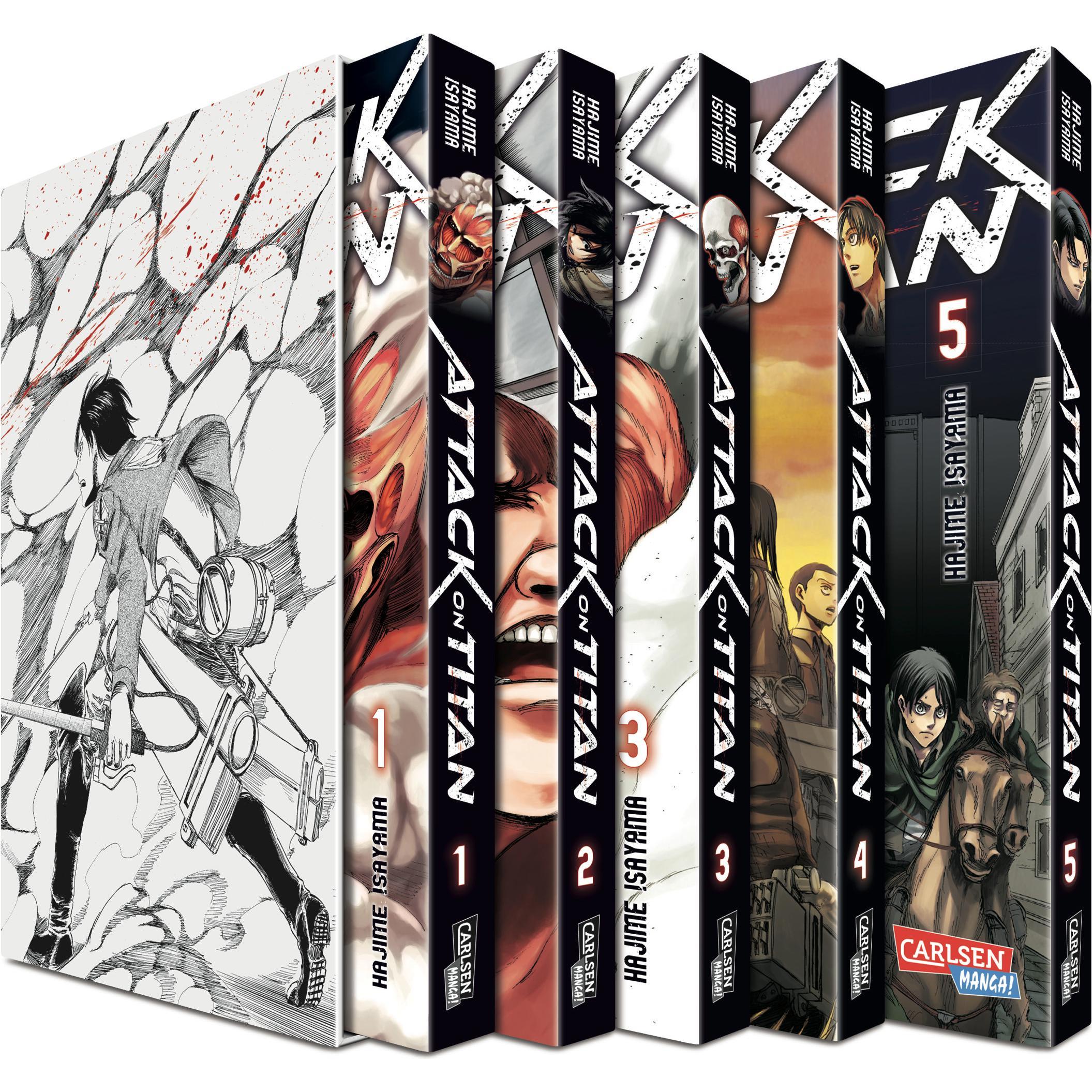 Attack on Titan, Bände 01-05, Belletristik von Hajime Isayama