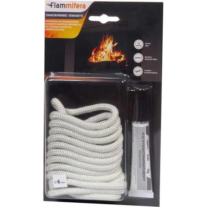 Flammifera, Beschriftungsband, RIBBON FIREPROOF 6MM 2,5M + GLUE (14.20 cm)