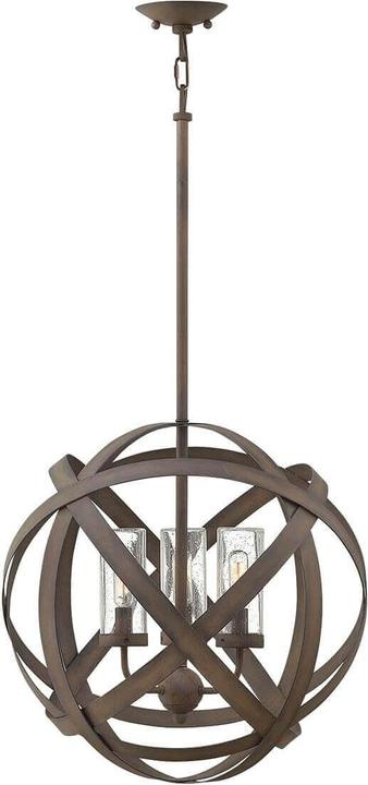 Elstead Lighting Carson outdoor chandelier E14 triple vintage iron IP44 (47 cm)