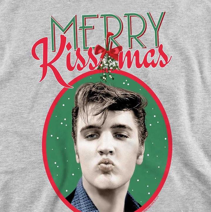 Image du produit Elvis - Sweat Noël MERRY KISSMAS - Adulte (M)
