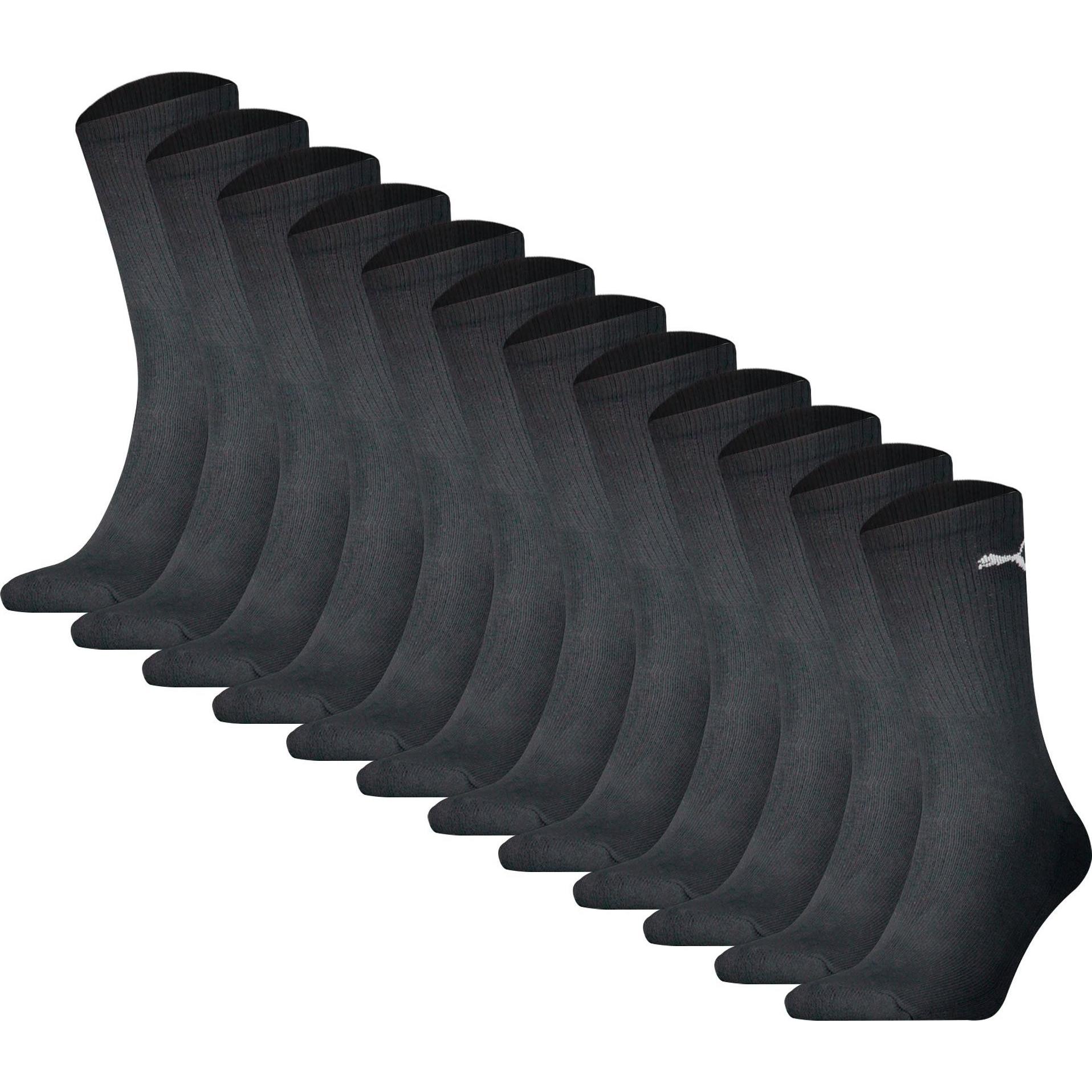 Puma, Herren, Socken, Socken Sportlich Bequem sitzend, Schwarz, (12er Pack, 47 - 49)