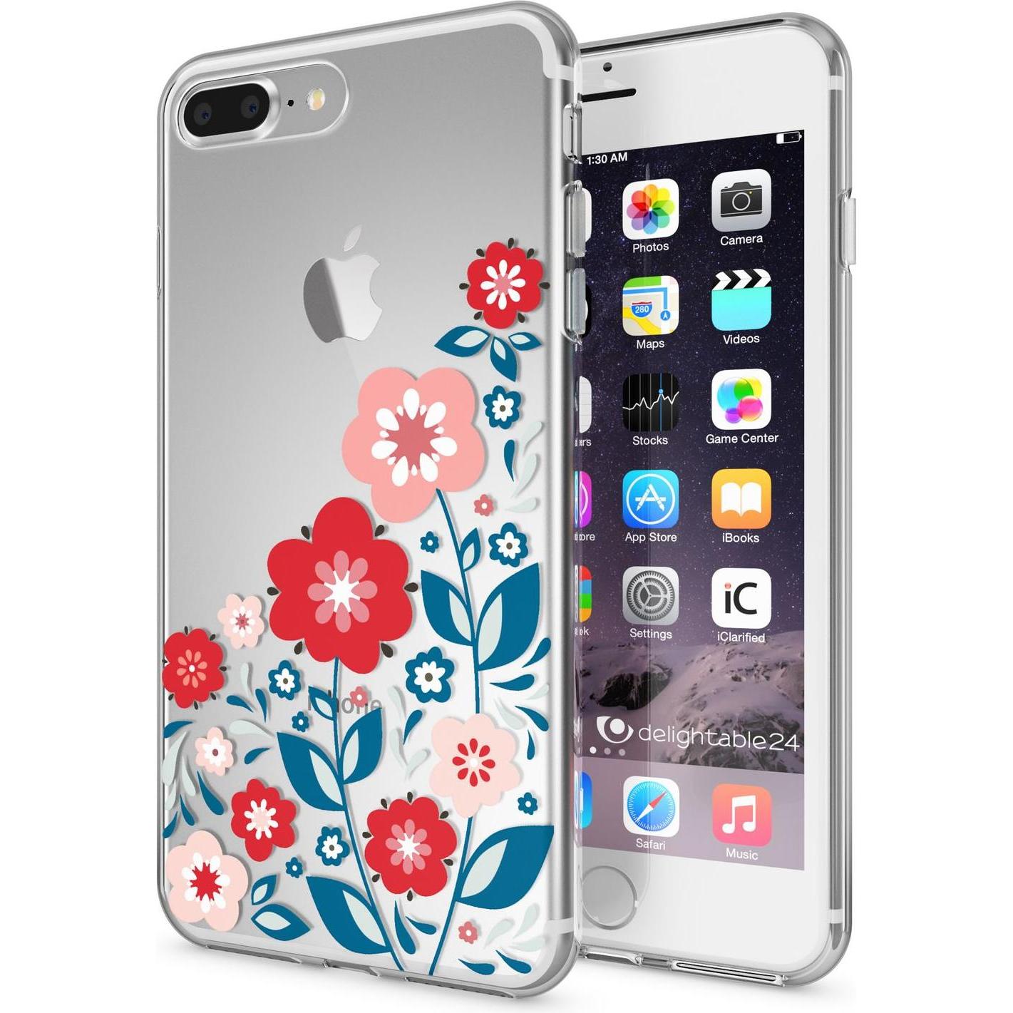 Nalia Handyhülle (Apple iPhone 8 Plus), Smartphone Hülle, Mehrfarbig