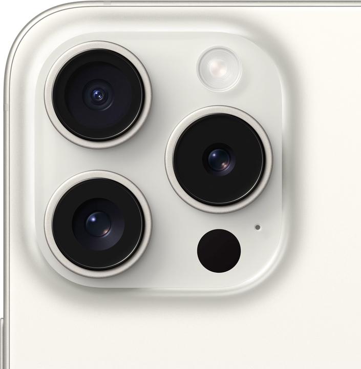 Image du produit Apple iPhone 15 Pro (128 Go, Titane blanc, 6.10", SIM + eSIM, 48 Mpx, 5G)