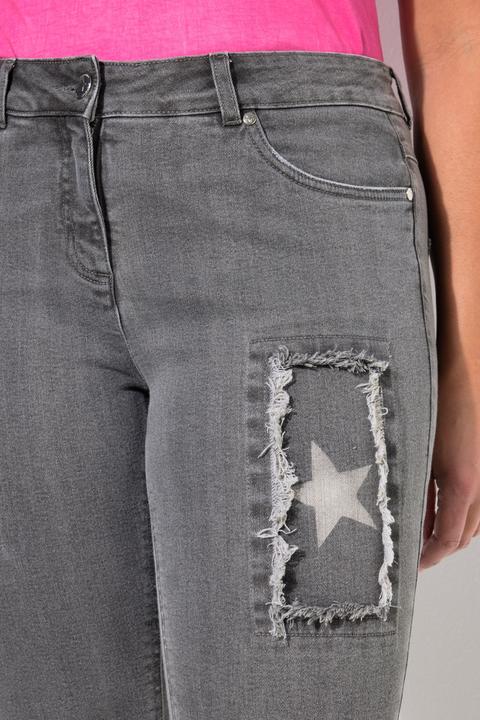 Actual product image Angel of Style Skinny-Jeans, Slim Fit, Sterne-, Destroy-Patches, 5-Pocket (54)