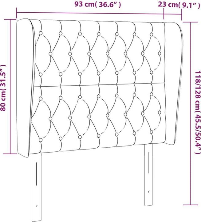 Image du produit vidaXL Kopfteil (93 x 23 x 128 cm)