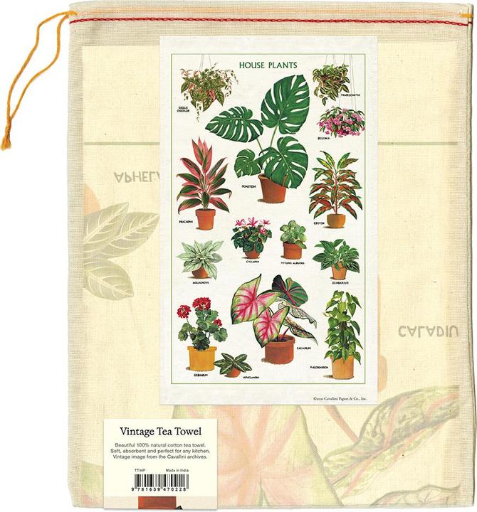 Image du produit Cavallini Serviette "Plantes d'intérieur (80 x 40 cm)