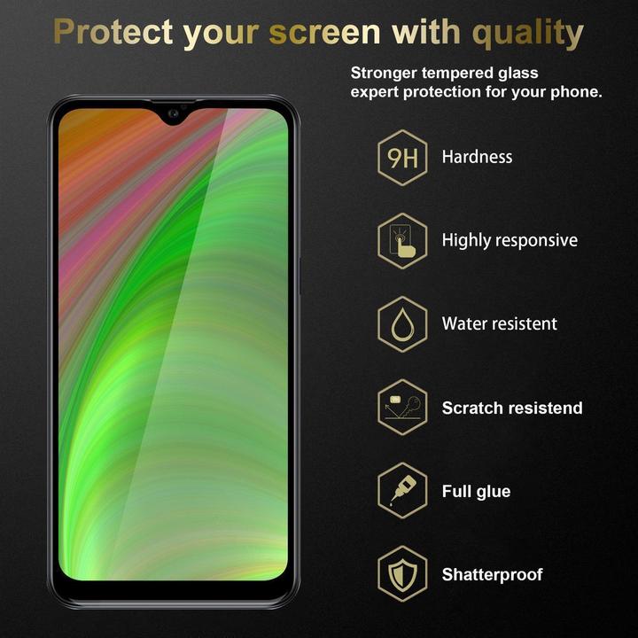 Actual product image Cadorabo Full screen display protection glass (3 pcs., Samsung Galaxy A10s, Samsung Galaxy M01s)