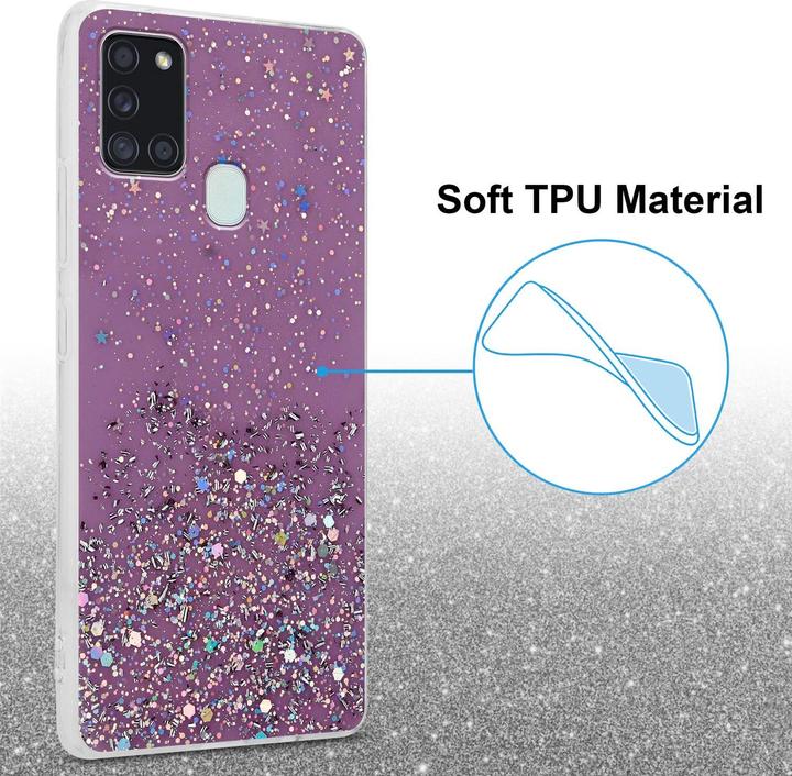 Actual product image Cadorabo TPU cover sparkling glitter (Samsung Galaxy A21s)