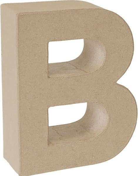 Knorr Prandell Paper mache 3D letter B 17.5x14.6x5.5 cm natural