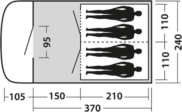 Image du produit Easy Camp Palmdale 400 (Tente tunnel, 13.40 kg, 4 personnes)