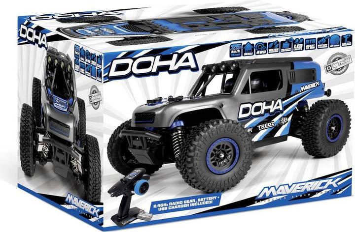 Immagine prodotto Maverick Doha 1/20 4WD Elektro Truck - Blau (Ready to run) (RTR pronto all'uso)