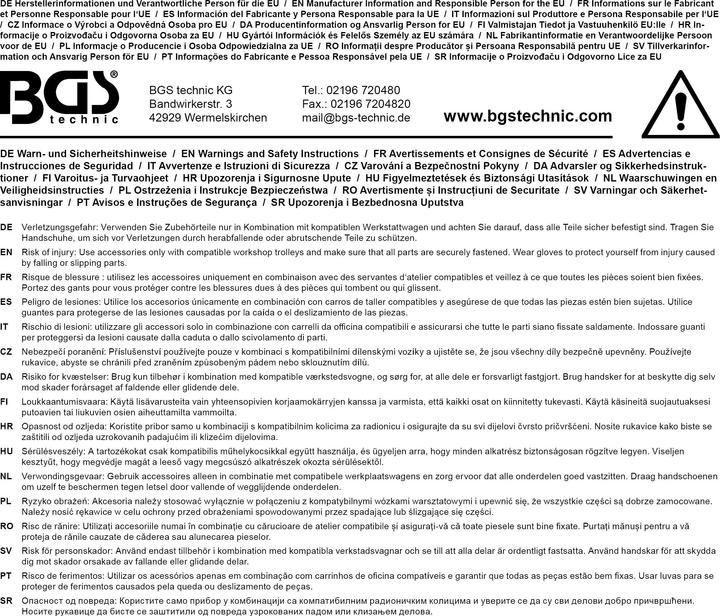 Immagine prodotto BGS Porta rotoli di carta per carrello da officina PROFI