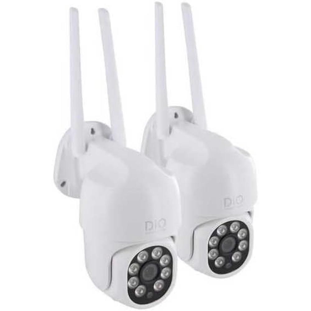 Chacon DiO 2 Pack Dual Band Outdoor Cameras Wired Rotatable 4 MP, Telecamera di rete, Bianco