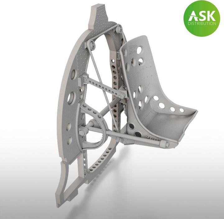 Art Scale Kit A6M Bulkhead with Seat in MIDDLE position - ASK 3D Print for Eduard