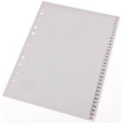 Prooffice Kunststoff-Register, Zahlen, A4, 5-teilig