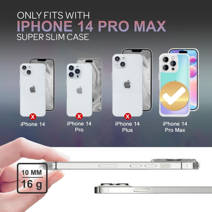 Produktbild Nalia Durchscheinende Harte Hülle mit Farbwechsel (Apple iPhone 14 Pro Max)