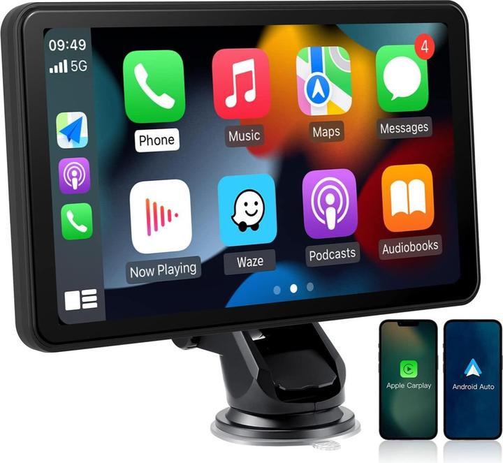 Werkstein Digitales Autoradio FM Transmitter, MP5, Bluetooth, CarPlay, Android Auto (Voiture Android, MirrorLink, Apple Carplay)