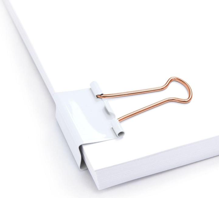 Immagine prodotto Rapesco Clip Foldback, (L)19 mm, oro bianco/rosa, 80 pezzi. (1 x)